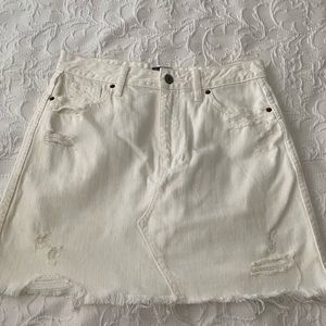 Abercrombie & Fitch White Denim Skirt